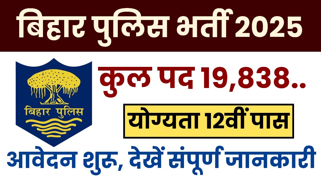 Bihar Police Constable Recruitment 2025, Apply Online for 19,838 Posts