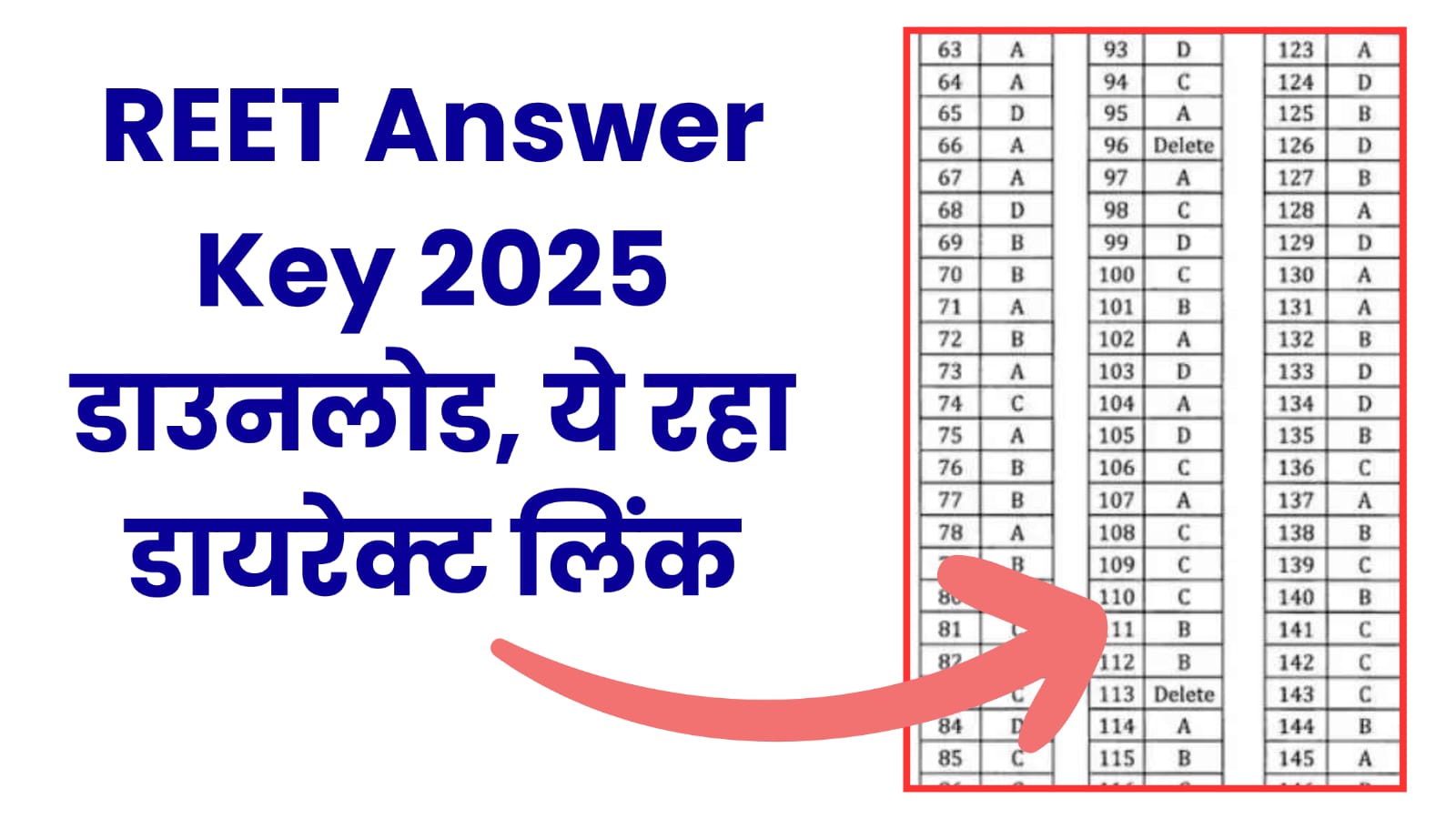 REET Answer Key 2025 Level 1 and Level 2 answer key released soon