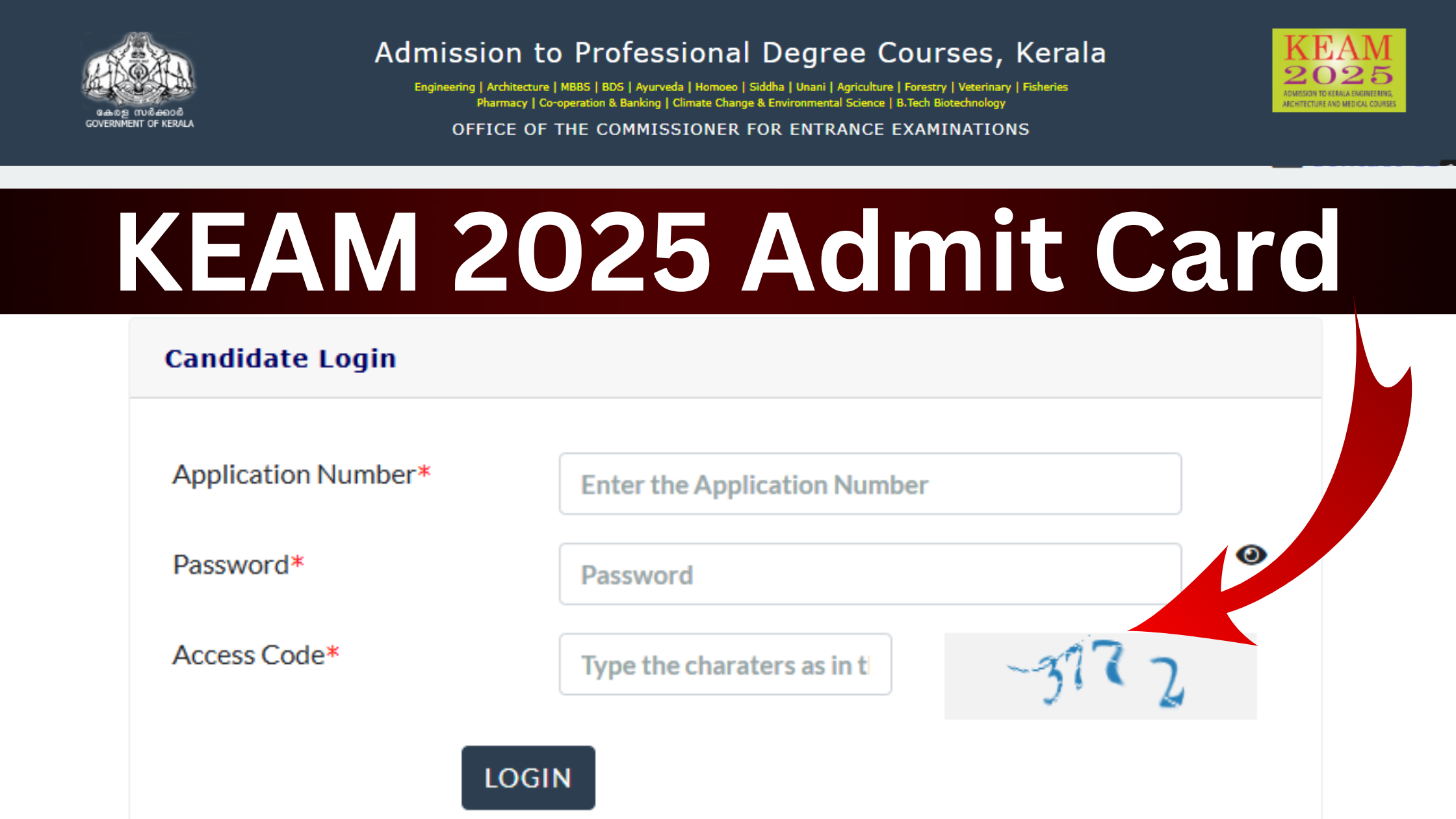 KEAM 2025 Admit Card